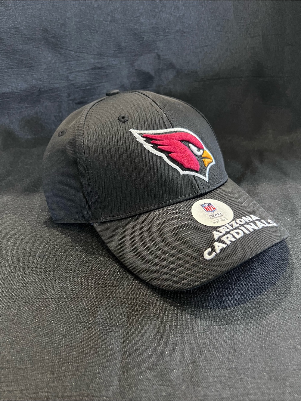 Arizona Cardinals NFL Black Baseball Cap with Red Logo